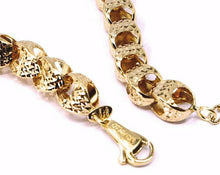 Cargar imagen en el visor de la galería, 18k rose gold chain, big rounded diamond cut oval drops 6 mm, rounded, 18".