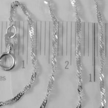 Charger l'image dans la galerie, 18k white gold mini singapore braid rope chain 18 inches 1.2 mm made in Italy.
