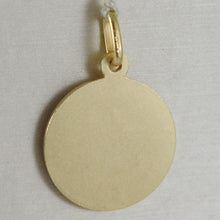 Load image into Gallery viewer, solid 18k yellow gold Saint Pope John Paul II, diameter 15 mm medal pendant, very detailed.