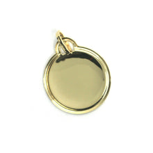 Load image into Gallery viewer, 18k yellow round gold medal 18mm Saint Pio of Pietrelcina pendant.