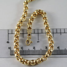Cargar imagen en el visor de la galería, 18K YELLOW GOLD CHAIN 19.70 IN, BIG ROUND CIRCLE ROLO LINK, 5 MM MADE IN ITALY.