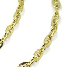 Load image into Gallery viewer, 9K YELLOW GOLD CHAIN MARINER FLAT OVAL LINKS 2.7 MM THICKNESS, 20 INCHES, 50 CM.