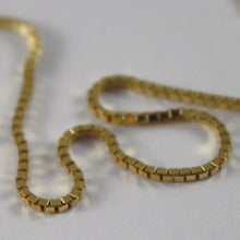 Cargar imagen en el visor de la galería, 18K YELLOW GOLD CHAIN 1 MM VENETIAN SQUARE LINK 23.60 INCHES, MADE IN ITALY.