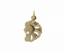 Load image into Gallery viewer, solid 18k yellow gold zodiac sign pendant, zodiacal charm, satin, made in Italy.