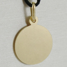 Load image into Gallery viewer, solid 18k yellow gold Holy St Saint Santa Rita round medal Italy made small 11mm.