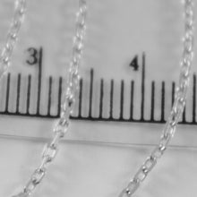 Cargar imagen en el visor de la galería, 18k white gold mini 1.5 mm diamond cut cable chain 17.70 inches made in Italy.
