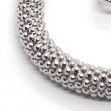 Load image into Gallery viewer, 18k white gold basket rounded big 5mm tubular basket popcorn chain necklace 20".