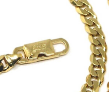 Load image into Gallery viewer, SOLID 18K YELLOW GOLD BRACELET GOURMETTE CUBAN CURB 5mm, ENGRAVING PLATE, 7.5".