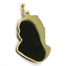 Load image into Gallery viewer, 18k yellow gold pendant, Saint Pio of Pietrelcina face, 29mm satin very detailed.