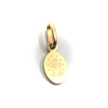 Load image into Gallery viewer, solid 18k rose gold Miraculous medal pendant, Virgin Mary, Madonna, small 8x5mm.