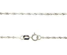 Charger l'image dans la galerie, 18k white gold mini singapore braid rope chain 18 inches 1.2 mm made in Italy.
