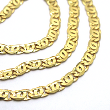 Load image into Gallery viewer, SOLID 18K YELLOW GOLD CHAIN BIG TIGER EYE INFINITY FLAT 6mm FIGURE 8 LINKS, 24".