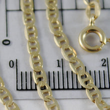 Cargar imagen en el visor de la galería, 18K YELLOW GOLD CHAIN 3 MM FLAT NAVY MARINER LINK 19.70 INCHES MADE IN ITALY.