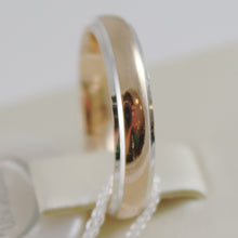 Load image into Gallery viewer, 18k yellow & white gold wedding band Unoaerre comfort ring 4 mm, made in Italy.