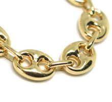 Load image into Gallery viewer, 18k yellow gold mariner bracelet big 10 mm, 8.3 inches, anchor rounded puffed oval link.