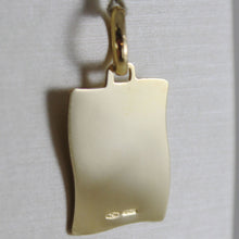 Load image into Gallery viewer, 18K YELLOW GOLD SQUARE MEDAL REMEMBRANCE OF BAPTISM ENGRAVABLE MADE IN ITALY.