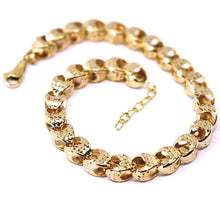 Charger l'image dans la galerie, 18k rose gold bracelet, big rounded diamond cut oval drops 6 mm, rounded.