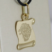 Load image into Gallery viewer, 18k yellow gold zodiac sign medal, leo, lion parchment engravable made in Italy.