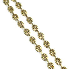 Load image into Gallery viewer, 18k yellow gold mariner bracelet 4 mm, 7.1 inches, anchor rounded oval link.