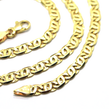 Load image into Gallery viewer, SOLID 18K YELLOW GOLD CHAIN BIG TIGER EYE INFINITY FLAT 5mm FIGURE 8 LINKS, 20&quot;.
