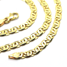 Load image into Gallery viewer, SOLID 18K YELLOW GOLD CHAIN BIG TIGER EYE INFINITY FLAT 5mm FIGURE 8 LINKS, 20".
