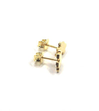 Load image into Gallery viewer, SOLID 18K YELLOW GOLD EARRINGS, SMALL 7x9mm PUZZLE PIECES, FLAT, MADE IN ITALY.