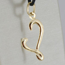 Load image into Gallery viewer, 18k yellow gold pendant charm initial letter L, slightly rounded slab 20mm.