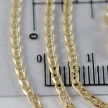 Cargar imagen en el visor de la galería, 18K YELLOW GOLD CHAIN 2.2 MM FLAT NAVY MARINER LINK 19.70 INCHES MADE IN ITALY.