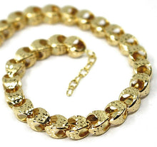 Cargar imagen en el visor de la galería, 18K YELLOW GOLD CHAIN, BIG ROUNDED DIAMOND CUT OVAL DROPS 6 MM, ROUNDED, 18".
