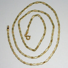 Load image into Gallery viewer, 18K YELLOW ROSE WHITE GOLD CHAIN 19.7 INCHES OVAL LINK 2 MM, MADE IN ITALY.