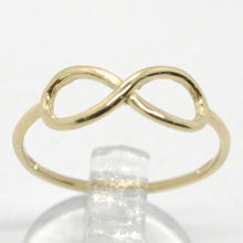Charger l'image dans la galerie, 18K YELLOW GOLD INFINITE CENTRAL RING, INFINITY, SMOOTH, BRIGHT, MADE IN ITALY.