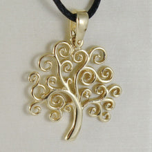 Load image into Gallery viewer, 18K YELLOW GOLD TREE OF LIFE PENDANT, CHARM, 0.95 INCHES, 24 mm, MADE IN ITALY.