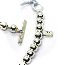 Load image into Gallery viewer, 925 STERLING SILVER BALLS BRACELET, 9K YELLOW GOLD HORSESHOE, MANO CORNUTO, OWL.