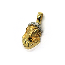 Load image into Gallery viewer, 18k yellow white gold Ecce Homo Jesus Christ face incredibly detailed 20 mm pendant.