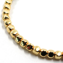 Load image into Gallery viewer, solid 18k yellow gold elastic bracelet, cubes diameter 5 mm 0.2", made in Italy.