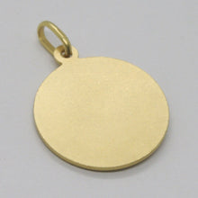 Load image into Gallery viewer, 18k yellow gold St Saint Anthony Padua Sant Antonio with Jesus medal pendant, diameter 15 mm.