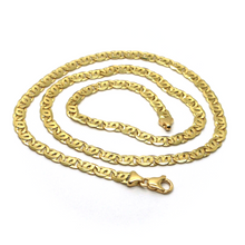 Load image into Gallery viewer, SOLID 18K YELLOW GOLD CHAIN BIG TIGER EYE INFINITY FLAT 6mm FIGURE 8 LINKS, 20&quot;.
