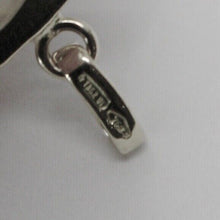 Load image into Gallery viewer, solid 18k white gold charm pendant small initial letter E, 10mm, 0.4 inches.