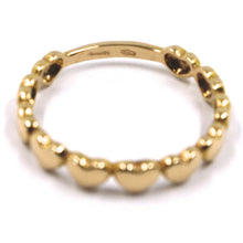 Load image into Gallery viewer, SOLID 18K ROSE GOLD BAND RING, ROW OF ROUNDED HEARTS, HEART, MADE IN ITALY.