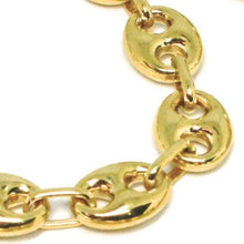 Load image into Gallery viewer, 18k yellow gold mariner bracelet big 10 mm, 8.3 inches, anchor rounded puffed oval link.