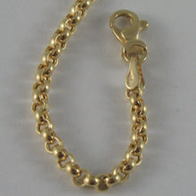 Cargar imagen en el visor de la galería, SOLID 18K YELLOW GOLD BRACELET WITH ROUND CIRCLE ROLO LINK, 2.5 MM MADE IN ITALY.