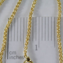 Load image into Gallery viewer, SOLID 18K YELLOW GOLD SPIGA WHEAT EAR CHAIN 16 INCHES, 1.2 MM, MADE IN ITALY.