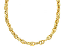 Load image into Gallery viewer, 18k yellow gold mariner anchor chain 5mm, 20", alternate crossed puffed ovals.