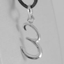 Charger l'image dans la galerie, 18k white gold pendant charm initial letter E, made in Italy 1.0 inches, 25 mm.