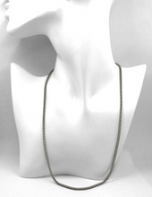 Load image into Gallery viewer, 18k white gold basket rounded 2.8mm tube basket popcorn chain necklace, 20".