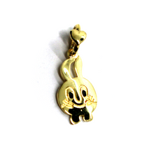 Load image into Gallery viewer, SOLID 9K YELLOW GOLD SMALL 15mm PENDANT BUNNY MADE IN ITALY BY DODO MARIANI.