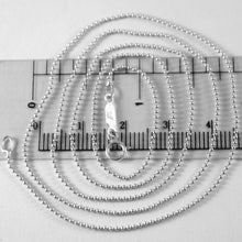 Load image into Gallery viewer, 18k white gold chain mini balls, ball, spheres, 1 mm, 17.70 inch, made in Italy.