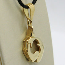 Load image into Gallery viewer, solid 18k yellow gold zodiac sign pendant zodiacal charm pisces made in Italy.