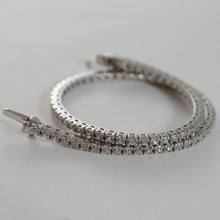 Load image into Gallery viewer, SOLID 18K WHITE GOLD TENNIS BRACELET WITH ZIRCONIA 5.80 CARATS MADE IN ITALY.