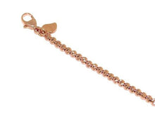 Load image into Gallery viewer, 18k rose gold bracelet, 17 cm, finely worked spheres, 2.5 mm diamond cut balls.